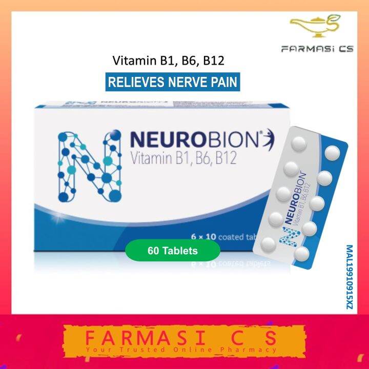 Neurobion Vitamin B1 B6 B12 - Strengthen Nerves 60 Tablets EXP:08/2024 ...