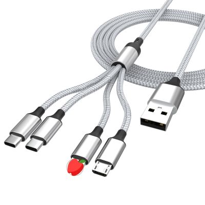 【jw】✲☫  Charger Cable 4 In 1 Data USB Fast To Iphone Type C for Phones