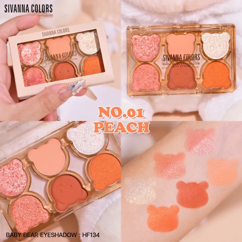 HF134 Sivanna Colors Baby Bear Eyeshadow ซีเวนน่า คัลเลอร์ส เบบี้ แบร์  อายแชโดว์ พาเลททาตา 6 สี | Lazada.co.th