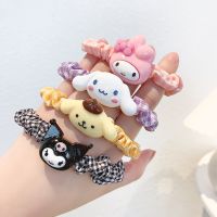 ۩♂∈ 5pcs Cute cartoon hair rope girl hair ring ins rubber band tie hair sweet intestinal ring ball head hair accessories female