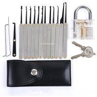 15ชิ้นพร้อม1 Clear Practice And Training Locks Multitool Set - Stainless Steel, Set For Beginners Lock Tool Kit