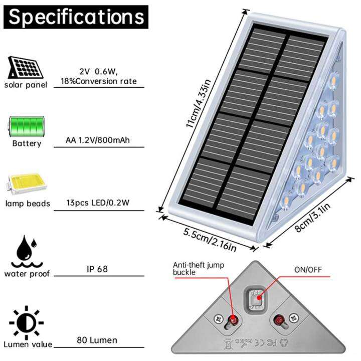 คลังสินค้าพร้อม-zir-mall-original-solar-powered-led-step-lights-ip68-waterproof-solar-dock-lights-light-up-all-night-for-patio-stairs-ground-driveway-pathway-lighting