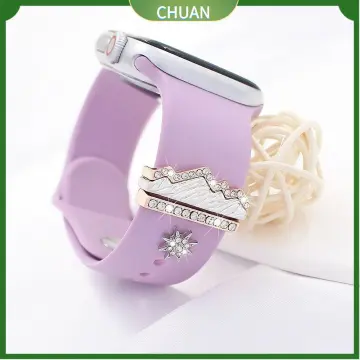 Bead Bracelet Metal Watch Band For Apple Watch Ultra 49mm(Pink Heart)