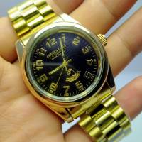 AMERICA EAGLE นาฬิกาข้อมือสุภาพบุรุษ สายสแตนเลส รุ่น AE020G – GOLD/BLAK ใหม่