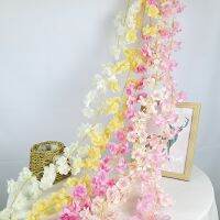 【 Party Store 】พวงดอกไม้ปลอมสำหรับตกแต่งซุ้มประตู,ผ้าไหมไอวี่180ซม. สำหรับตกแต่งงานปาร์ตี้งานแต่งงาน