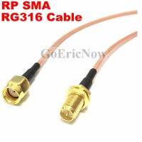 10 pcs RP-SMA Male to RP-SMA Female RF Connector Pigtail Cable Antenna Extension Cable Antenna Adapter (30cm)