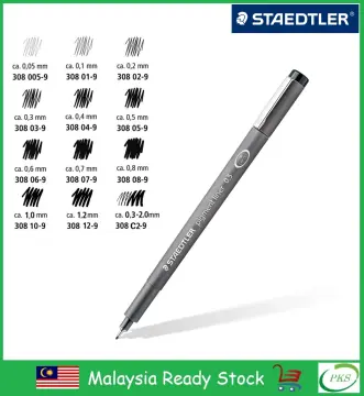Staedtler 308 05-9 Pigment Liner Pen Black (0.5mm)