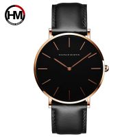 [Aishang watch industry]Japan Quartz Movt Men Full Black Slim Simple Unisex Wristwatch Fashion Brand Sport Casual Waterproof Watches Relogio Masculino