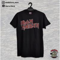 Iron Maiden เสื้อยืดสีดำ TEE Hitam unisex Full 100 Cotton เสื้อยืด Premium murah Tor เสื้อผ้าโดย Skull Of Rock