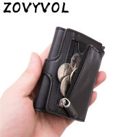 ZOVYVOL 2022 RFID Travel Wallet Coin Purse Top Quality Men Smart Wallet Fashion Button Money Bag Metal Aluminum Auto Pop-up