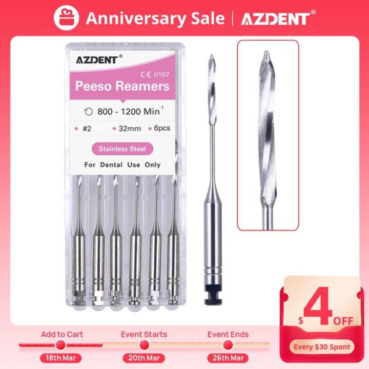 AZDENT Dental Endodontic Drill Gates Glidden Peeso Reamers Rotary Paste