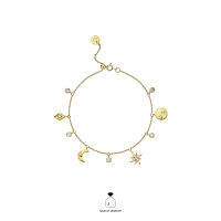 Haus of Jewelry - SELENE DANGLE BRACELET สร้อยข้อมือ เงินแท้ ประดับเพชรคิวบิกเซอร์โคเนีย (Cubic Zirconia)