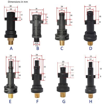 Plastic Adapter Foam Nozzle Foam Generator Snow Foam Lance for Karcher Bosche Sterwins Champion Stihl High Pressure Washer Replacement Parts