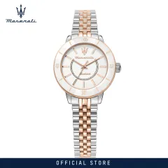 2 Years Warranty] Maserati Epoca 34mm Rose Gold Metal Band Ladies