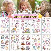 10 Pack Tattoo Kids Unicorn Rainbow Party Tattoo Stickers Fake Tattoo Stickers Cartoon Temporary Tattoos Kids Arms