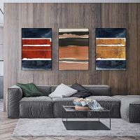 Abstract colour bars Canvas Art Painting Posters and Prints Modern minimalist Vintage colour Wall Poster for Living Room Bedroom Drawing Painting Supp