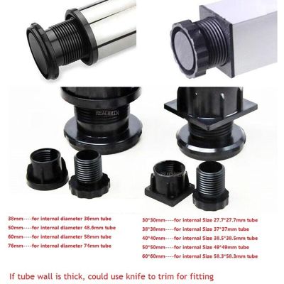 【cw】 8Pcs Plastic Round Adjustable Tube Inserts Leveling Foot End Cover ！