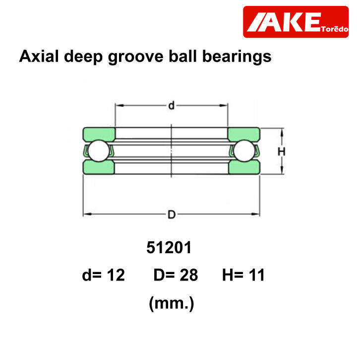 51201-ตลับลูกปืนกันรุน-แบริ่ง-51201-thrust-ball-bearings-ขนาดใน-12-มิลลิเมตร-จัดจำหน่ายโดย-ake-tor-do