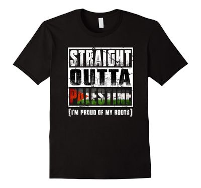 Kaus Bendera Palestina Lurus Mode Kaus Bendera Palestina Kustom Remaja Aldult Cetakan Digital Uniseks S-4XL-5XL-6XL