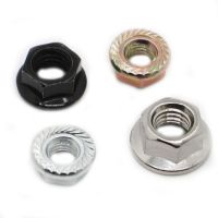 Hex Flange Nut Hexagon Insert Lock Nut Mengunci Sendiri Locknut 304 Stainless Steel Hitam Karbon Steel M3 M4 M5 M6 M8 M10 M12