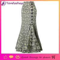 COD ✒☊﹊ The Nonexistent Shop32dsgd0 Women Punk Style Retro Mermaid Skirt Vintage Long Bodycon Ruffle Fishtail Skirt