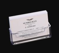 【CC】☸  1 Pcs Desk Shelf Storage Display Plastic Transparent Desktop Business Card Holder