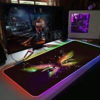 แผ่นรองเมาส์มีไฟ GMS-wt-5 Gaming Mouse Pad RGB 7colors (300×800×4)เปลี่ยนไฟได้ 14 โหมด