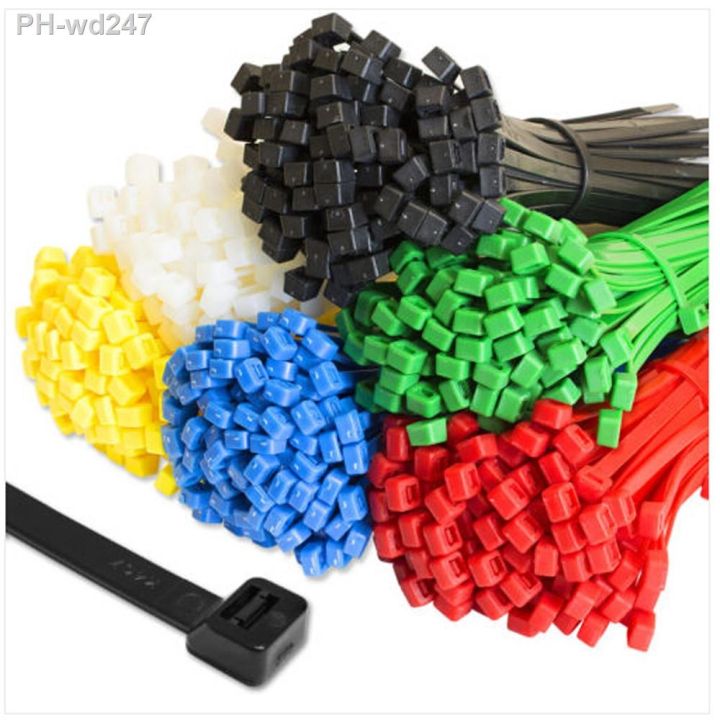 self-locking-plastic-nylon-tie-100-pcs-black-cable-tie-fastening-ring-3x100-cable-tie-zip-wraps-strap-nylon-cable-tie-set