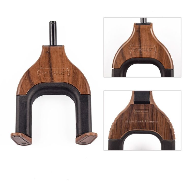 black-walnut-guitar-hanger-with-automatic-locking-ftion-hook-holder-wall-mount-stand-rack-bracket-plus-screws-easy-install