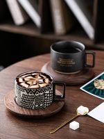 High-end Creative American coffee cup saucer spoon INS wind small luxury water cup set personalized trendy mug custom