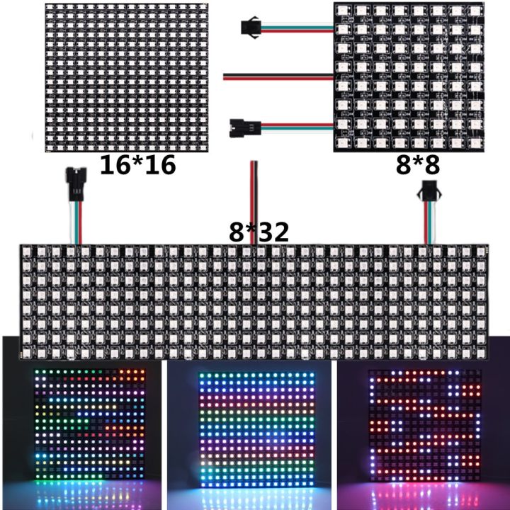 Ws2812b Rgb Pixel Matrix Screen Module Dc5v Led Digital Flexible Individually Addressable Panel 