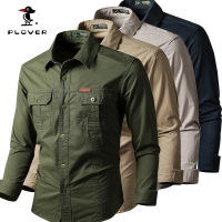 PLOVER เสื้อเชิ้ตแขนยาวผู้ชาย M-6XL หลายรูปแบบของผู้ชายกองกำลังพิเศษตำรวจต่อสู้ยุทธวิธีเสื้อผ้าฝ้าย 100% สบายระบายอากาศดูดซับเหงื่อ cnb