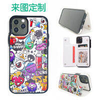 เหมาะสำหรับ Apple 811XR121314CASE กระเป๋าสตางค์ใส่การ์ดฝาครอบเคสโทรศัพท์มีลายเคสหนัง