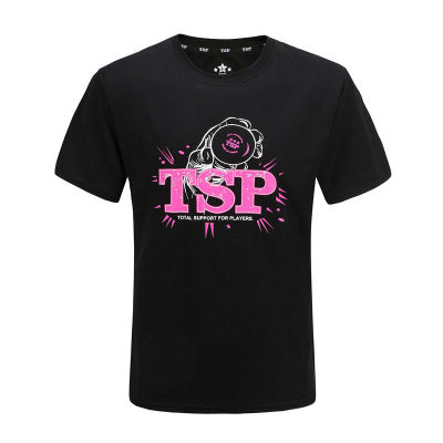 TSP 83505ปิงปองเสื้อเสื้อยืดสำหรับผู้ชายผู้หญิงปิงปองผ้ากีฬาการฝึกอบรมเสื้อยืด