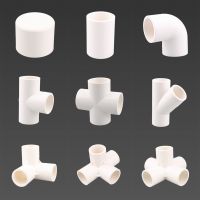 1pc I.D 20 25 32mm White PVC Pipe Joints Straight Elbow Tee Cross Connector Water Pipe Connector 3 4 5 6 Ways Fittings