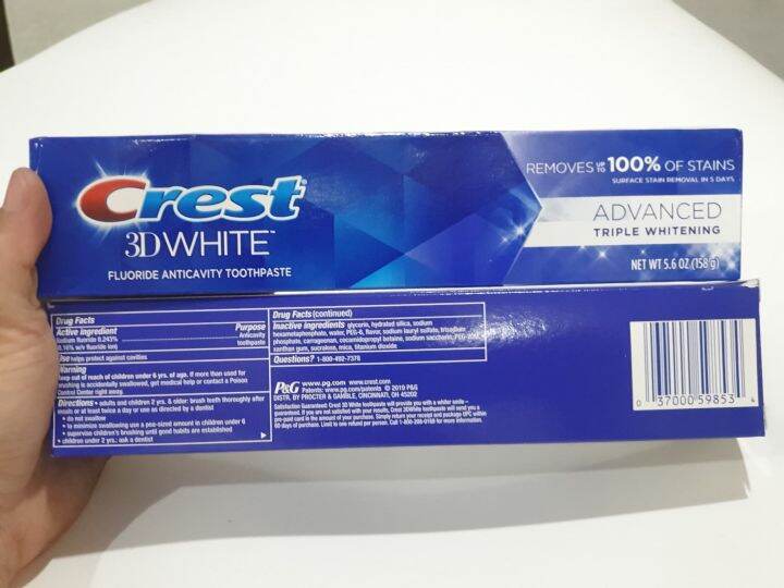 Crest 3D White Advanced Whitening Toothpaste ยาสีฟันเพื่อฟันขาว ...