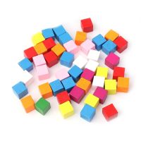 【YF】✵  50Pcs Colourful Cubes Blocks Decoration Embellishments jigsaw puzzles for kids