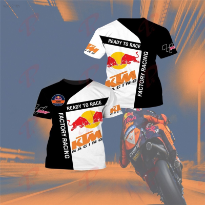 2023 Ktm Racing 3d Printed Casual Short Sleeved T-shirt Loose Fitting Mens Fashion Unisex