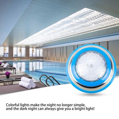 ไฟ LED Simming Pool Light ไฟใต้น้ำ AC12V RGB High‑Power 18-Key รีโมทคอนโทรล Submersible Light