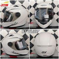 Rider​ R1​ White Black สีขาวลายดำ ชิวสีชาน้ำหนักเบาใบเล็ก