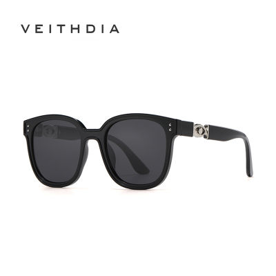 VEITHDIA แว่นตากันแดดโพลาไรซ์ TR90ใหม่แฟชั่นของผู้หญิงเฟรมขนาดใหญ่กรอบทรงกลมแว่นกันแดด TR7563