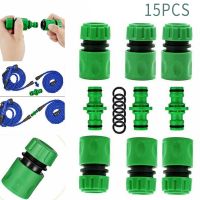 【❖】 yiqkdn 15PCS Garden Fast Quick Connector Threaded Joint Set Double Male Hose Watering Connector ADAPTER Fitting Irrigation Kit