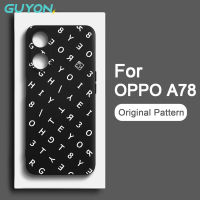 Guyon เคสซิลิโคนกันกระแทกแบบนิ่ม4G 5G สำหรับ OPPO A78 A58กันกระแทกแบบดั้งเดิมดีไซน์ใหม่