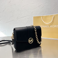 MK ไหล่กระเป๋า Messenger กระเป๋าโซ่กระเป๋า Flap ออกแบบสุภาพสตรีไหล่โซ่ Tote PU หนังผ้าไหม Crossbody กระเป๋าถือผู้หญิง Bag