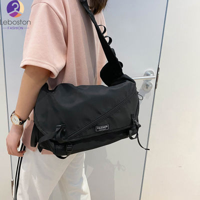 Leboston (กระเป๋า) Oxford Cloth Messenger Bag Simple Large Capacity Travel Bag Crossbody Mini Handbag