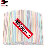 50/500/3000PCS Colorful Disposable Drinking Straws Milk Tea Bar Party Wedding Kitchen Home Accessories Beverage Straw Wholesale Barware