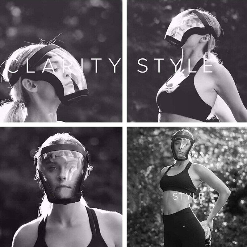 2021 Active Shield Full Face Mask Cycling Sports Transparent Shield Safety 