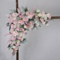 1set 100cm 3D European style DIY Wedding stage decor artificial flower wall Arch silk rose peony plants design decor flower wall