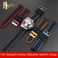 Soft and Waterproof Slicone Watch Strap For Swatch Irony YVS400 YVS451 YVB404 Mens Bracelet Concave Convex Mouth Rubber Belt