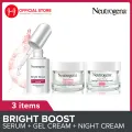 [Bundle of 3] Neutrogena Bright Boost 3 Steps Regime (Retexturizing Serum + Gel Cream + Overnight Brightening Cream). 